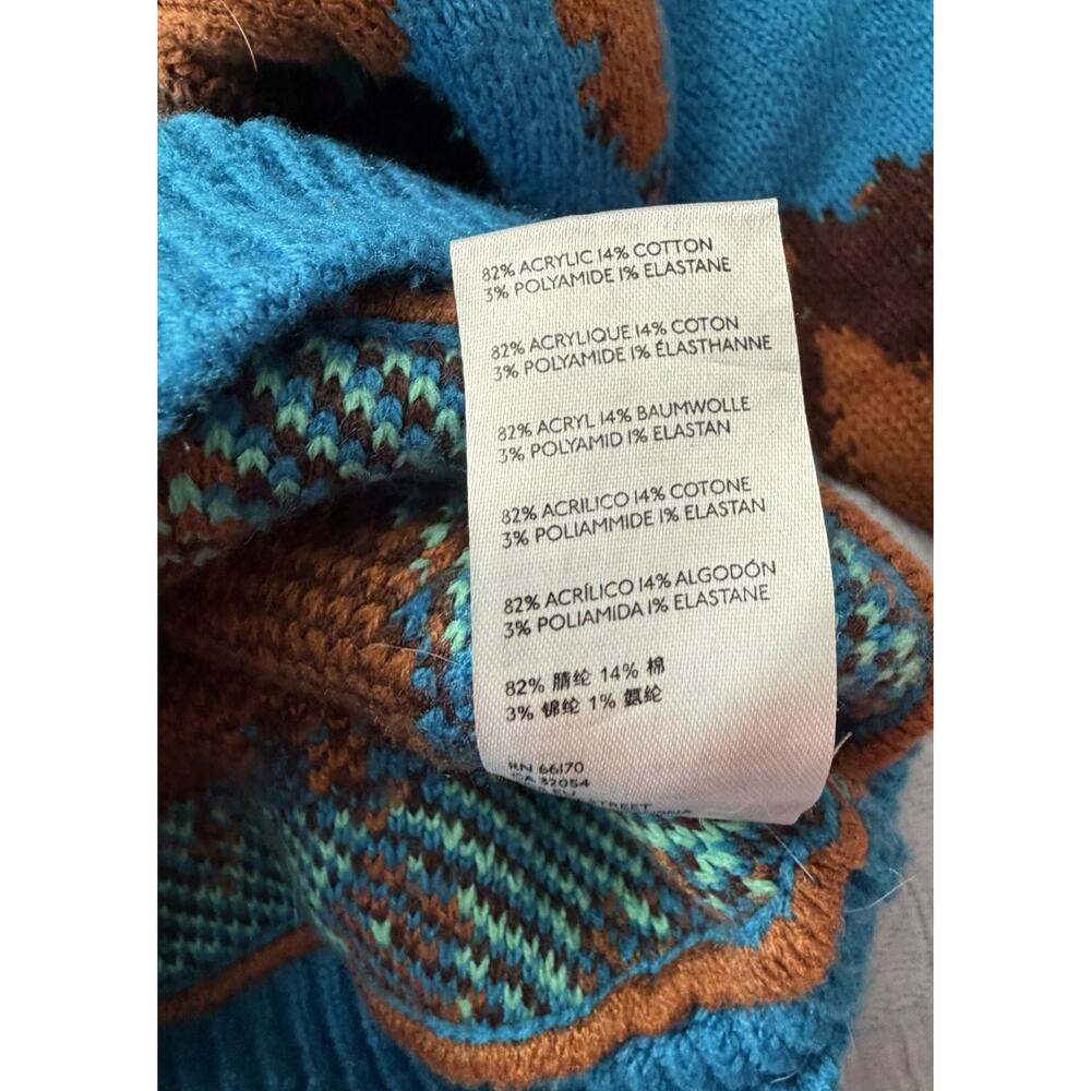 BDG Urban Outfitters Mountain Landscape Knit Sweater S Half Zip Cropped Montana - Picture 7 of 11
